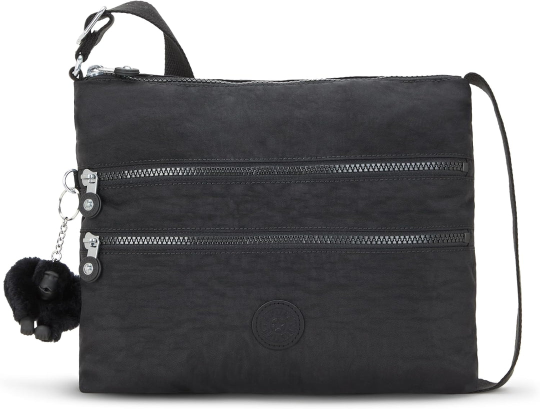 Kipling Damen Alvar Crossbody, Black Noir, Black Noir