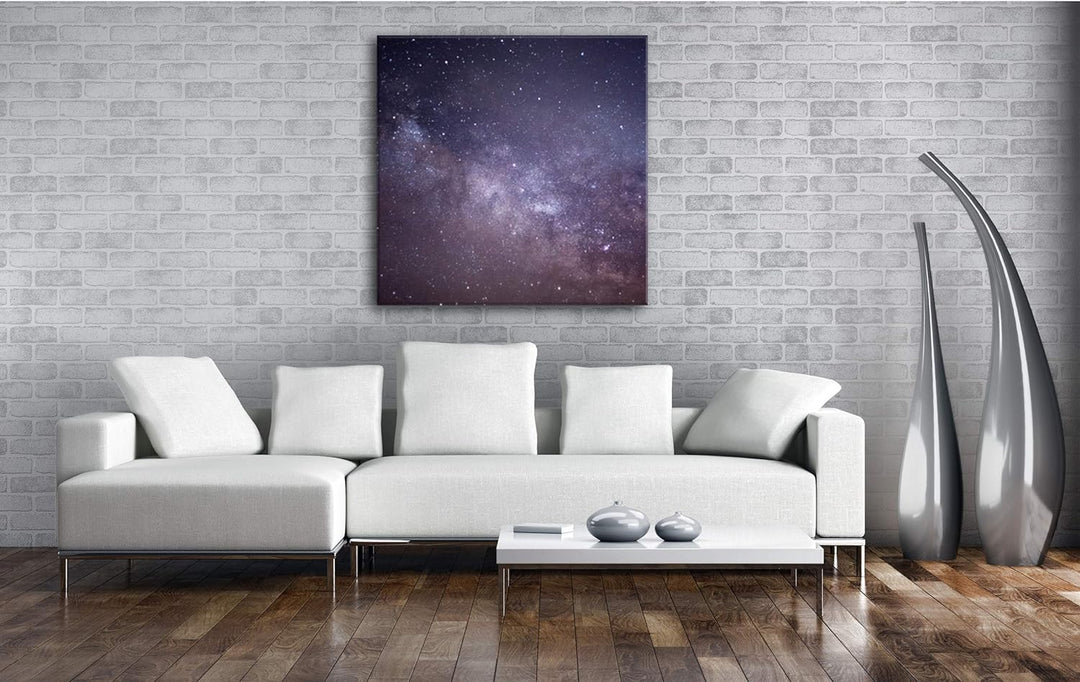 deyoli Zauberhafte Milchstrasse Format: 60x60 als Leinwand, Motiv fertig gerahmt auf Echtholzrahmen,