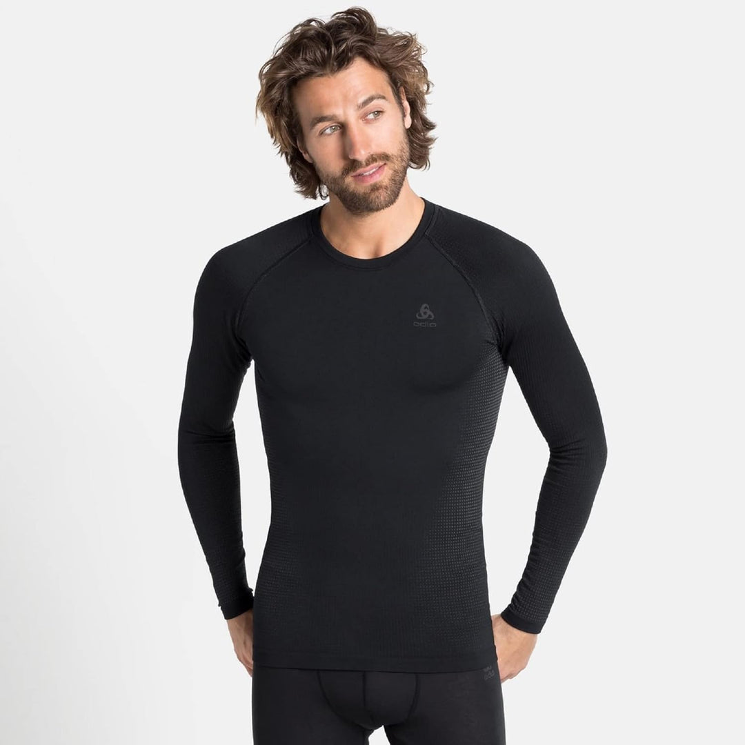 Odlo Herren Performance Warm Eco Longsleeve Langarm Unterhemd Funktionsunterhemd XL Black - Odlo Gra