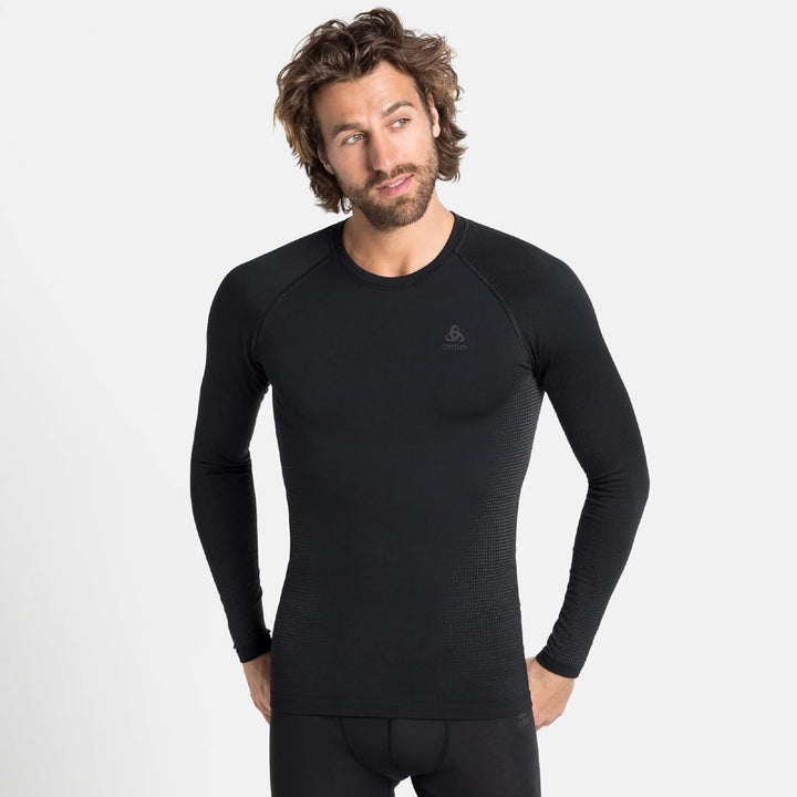 Odlo Herren Performance Warm Eco Longsleeve Langarm Unterhemd Funktionsunterhemd XL Black - Odlo Gra