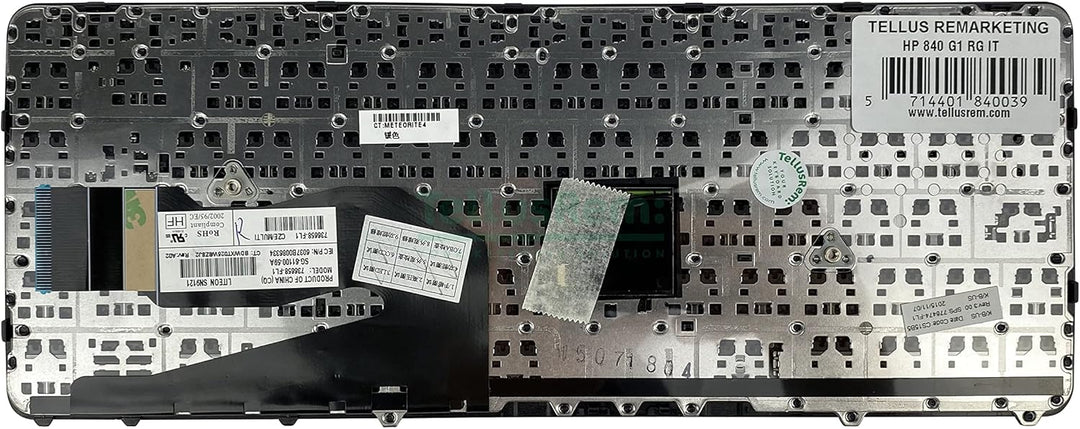 ersatztastatur Italienisch Nicht Hintergrundbeleuchtung für HP 840 G1, 840 G2, 850 G1, 850 G2 Non-Ba