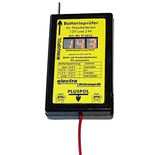 electra Weidezaunbatterie Prüfer Batterieprüfer Digital Electra für 9 Volt Trockenbatterie