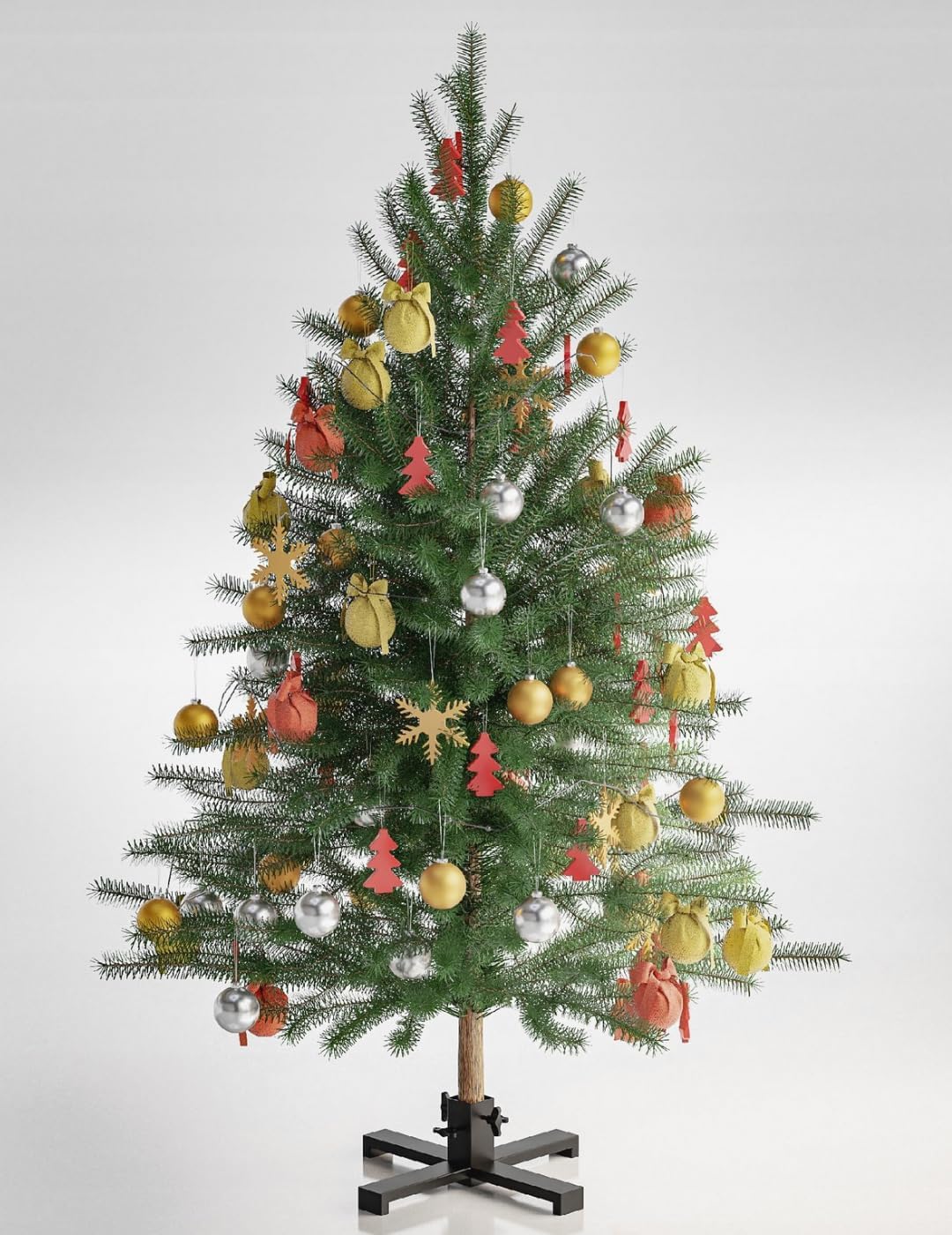 Weihnachtsbaumständer Metall - Christbaumständer Schwarz, Stabil Baumständer - Weihnachtsbaum Stände