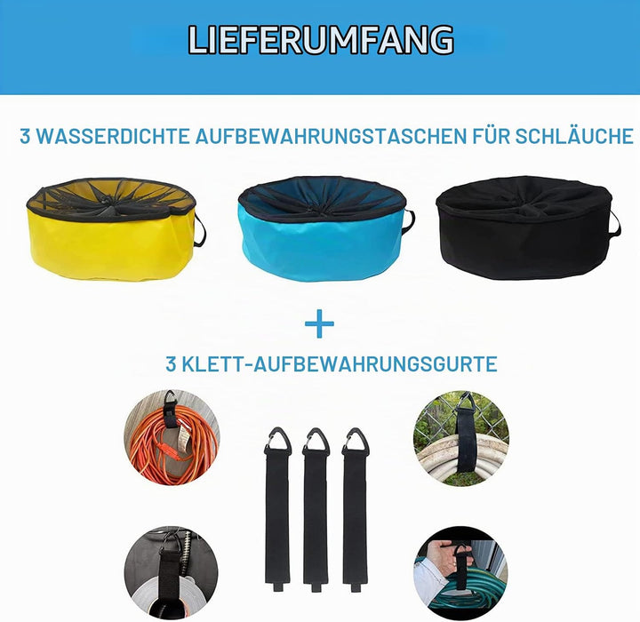 CHICIRIS Wohnmobil-Aufbewahrungstaschen, wasserdichte Wohnmobil-Schlauch-Aufbewahrungstasche, Klettb