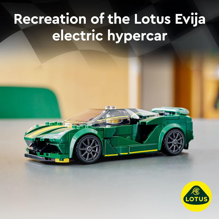 LEGO Speed Champions Lotus Evija 76907 Car Model Building Kit; Cool Toy Hypercar for Kids and Car Fa