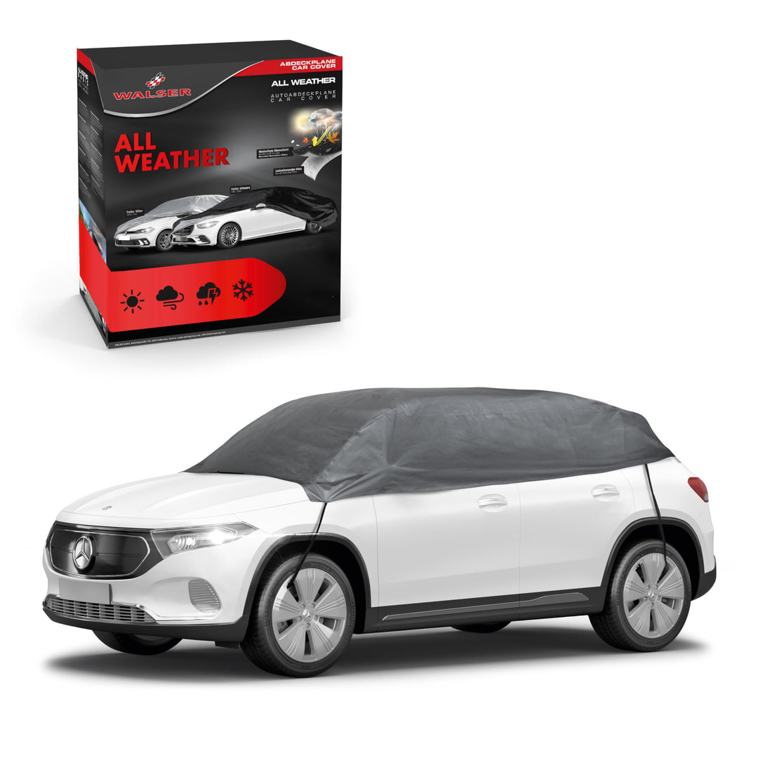 Walser Abdeckplane Auto All Weather, Wasserdicht, Wetterfest, Autoabdeckung Outdoor, Halbgarage Grös
