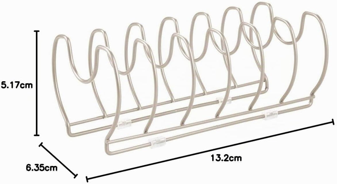 mDesign Abtropfgestell aus Metall für Töpfe, Pfannen und Deckel - Kompakter Deckelhalter für Küchens