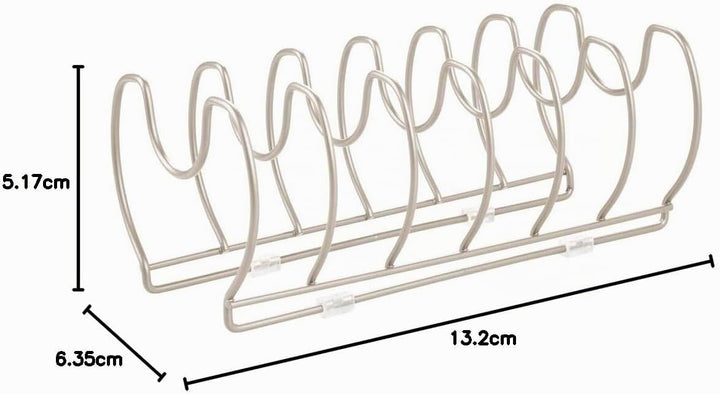 mDesign Abtropfgestell aus Metall für Töpfe, Pfannen und Deckel - Kompakter Deckelhalter für Küchens