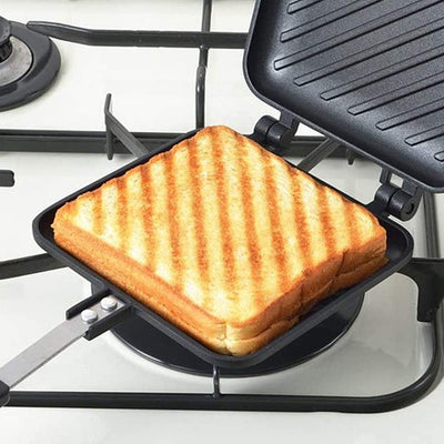 TAMUME Gerillt-Oberfläche Sandwichtoaster Antihaft-Torteneisen mit Stabilem Griff, Toastie Sandwich