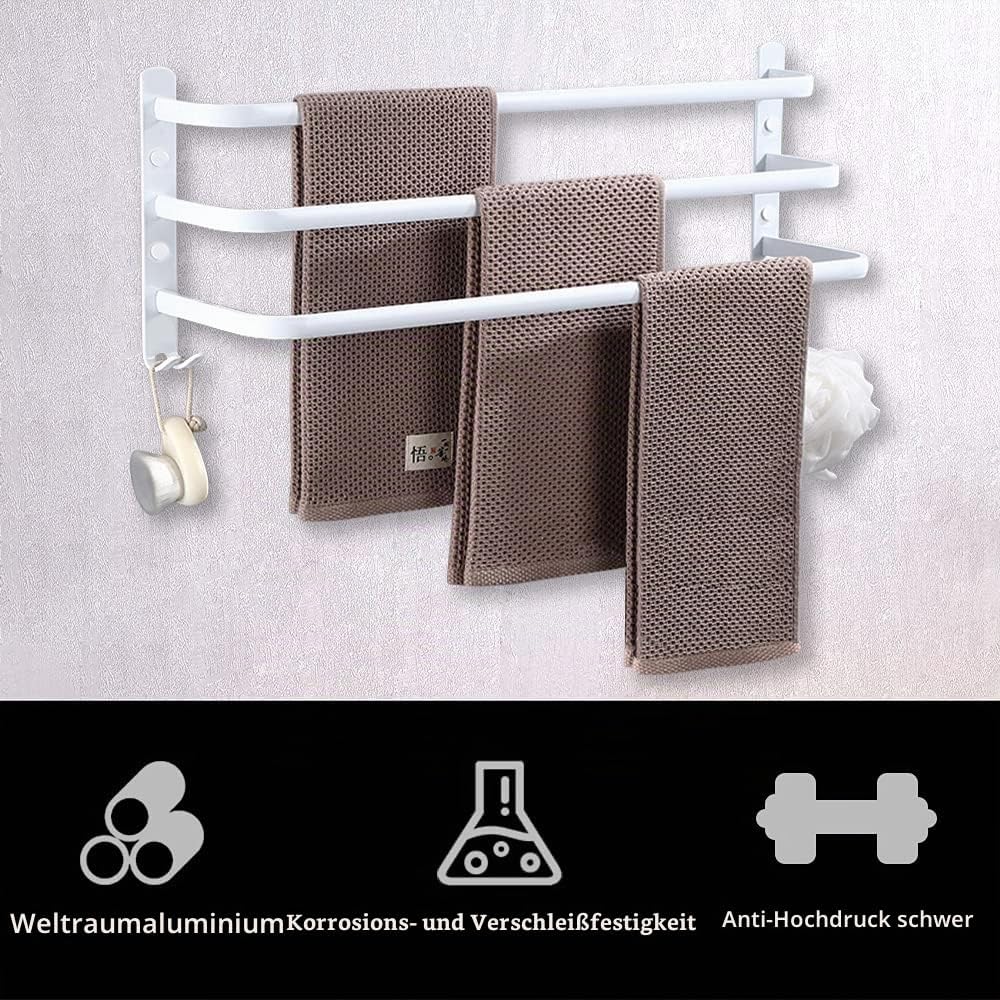 Handtuchhalter Bad 3 Tier Handtuchstange Badezimmer Aluminium Wand-handtuchhalter Handtuchhalter Wan