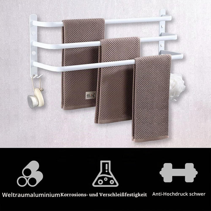 HONPHIER Handtuchhalter Bad 3 Tier Handtuchstange Badezimmer Aluminium Wand-handtuchhalter Handtuchh