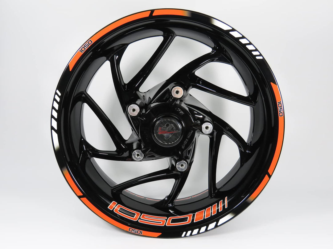 BIKE-label Felgenrand Aufkleber Set orange kompatibel für KTM 1050 Adventure + R X710112VA 1050 Adve