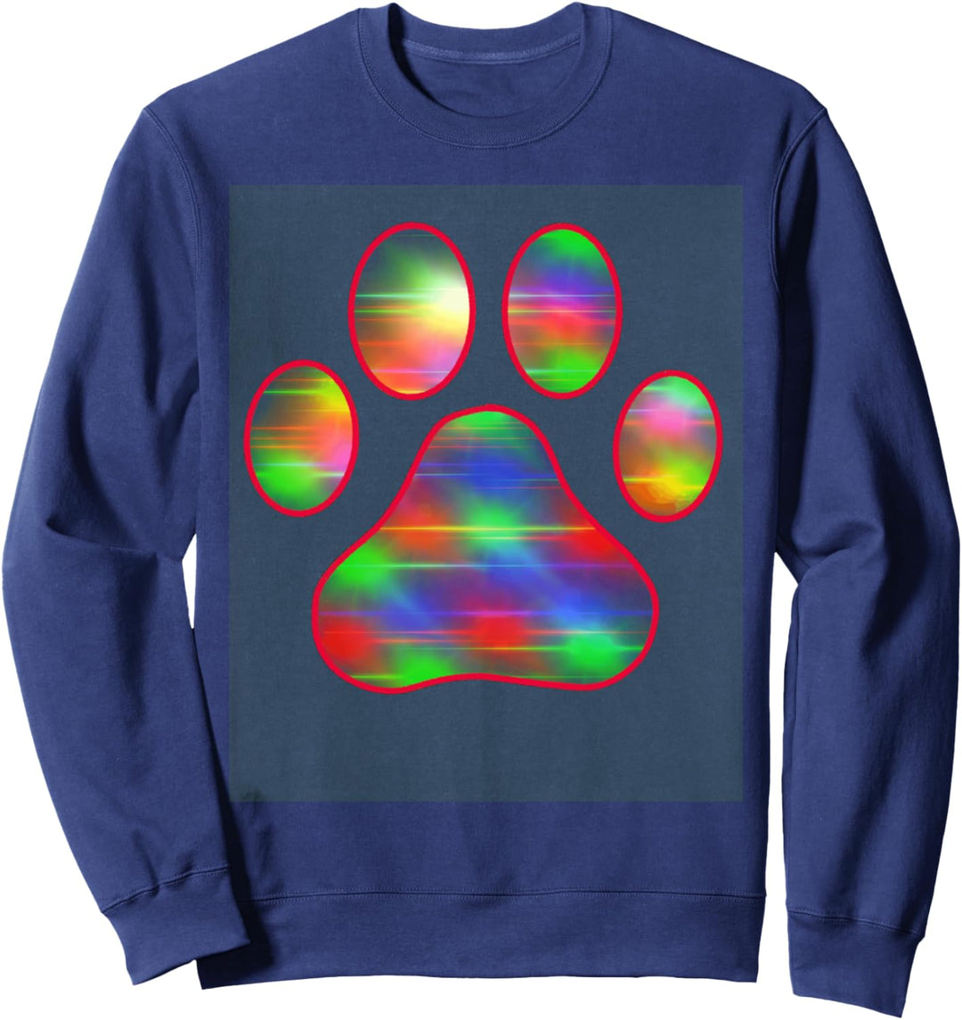 Nettes Hundekatzen-Pfotenabdruck-Design Sweatshirt