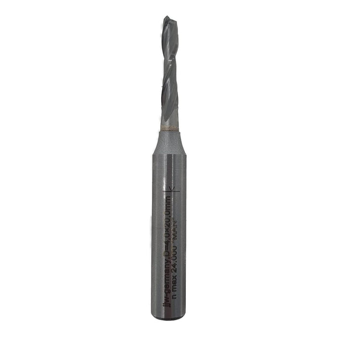 jjw-germany VHM - Spiralnutfräser Nutfräser Z= 2 für Hand Oberfräse mit Stahlschaft 8,0mm (D= 4,0 mm