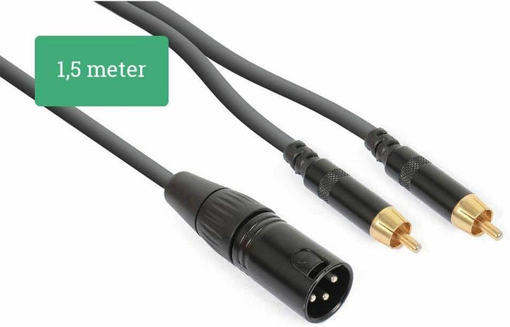 PD Connex Kabel - CX58-1 – 1x XLR Stecker – 2x RCA 1,5 Meter, 1,5 Meter