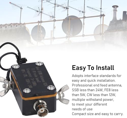 Kurzwellenantenne 3-30 MHz Mini-EFHW-Antenne 1:49 Balun Standardschnittstelle Endgespeiste Halbwelle