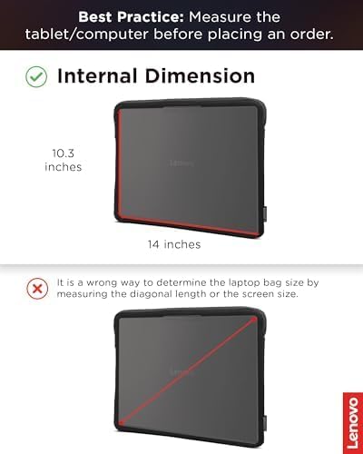 Lenovo Basic Laptophülle 14 Zoll Notebook/Tablet kompatibel mit MacBook Air/Pro Neopren Material - W
