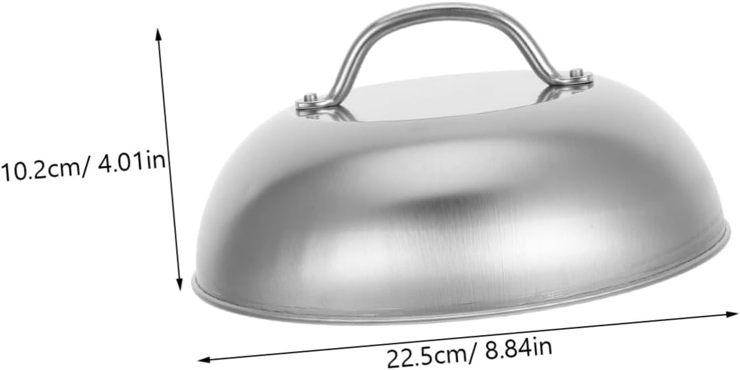 Kisangel Grillabdeckung Aus Edelstahl Runde Abdeckhaube Für Kochen Im Freien Metall-topfdeckel Zum B