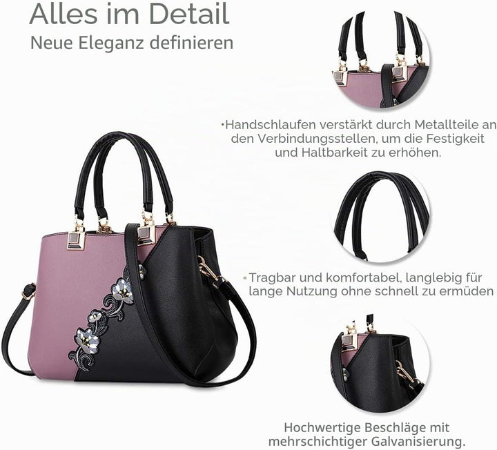 NICOLE & DORIS 2024 Mode Handtaschen für Frauen Umhängetasche Damen Tragetaschen Shopper Elegant Sch