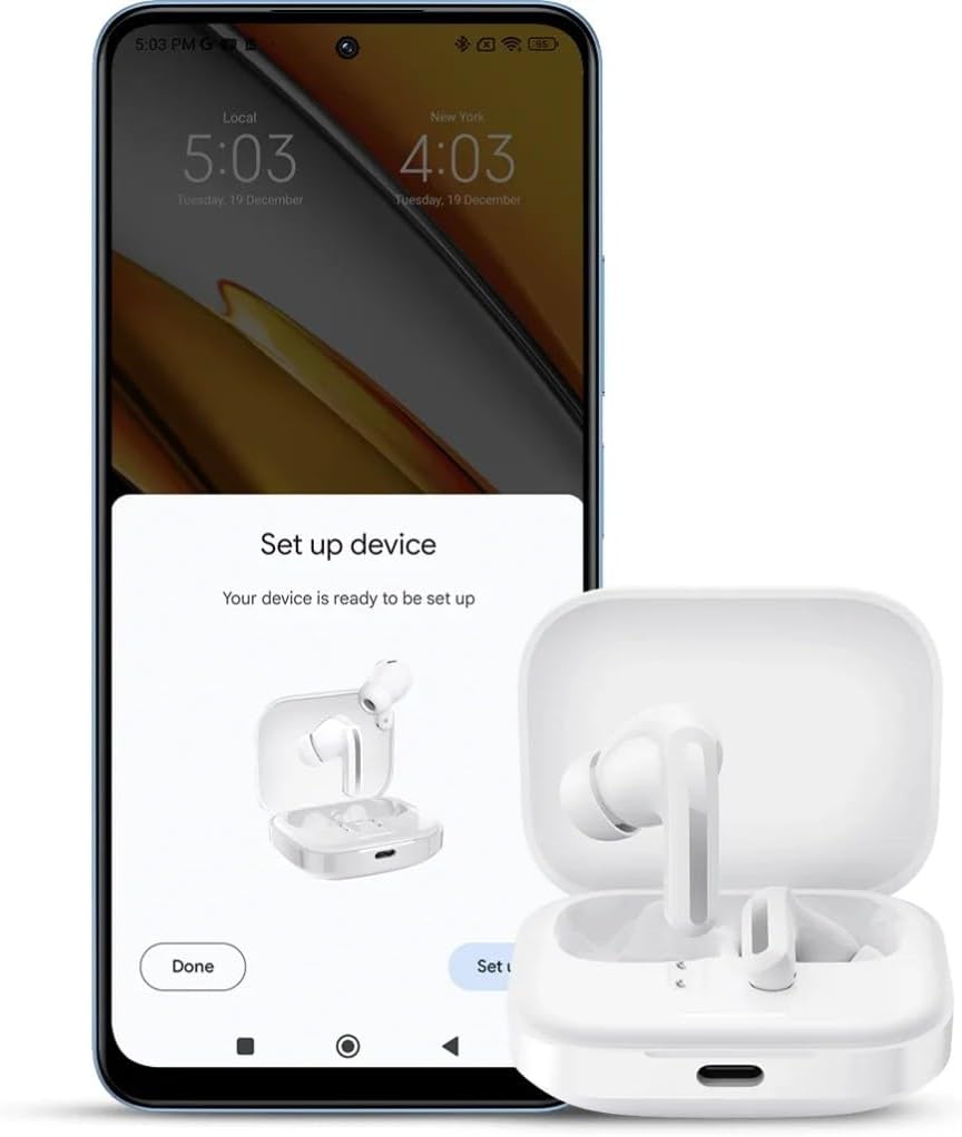 Xiaomi Redmi Buds 5, Bluetooth 5.3 In-Ear Kopfhörer, 46dB Aktive Geräuschunterdrückung, bis zu 40 St