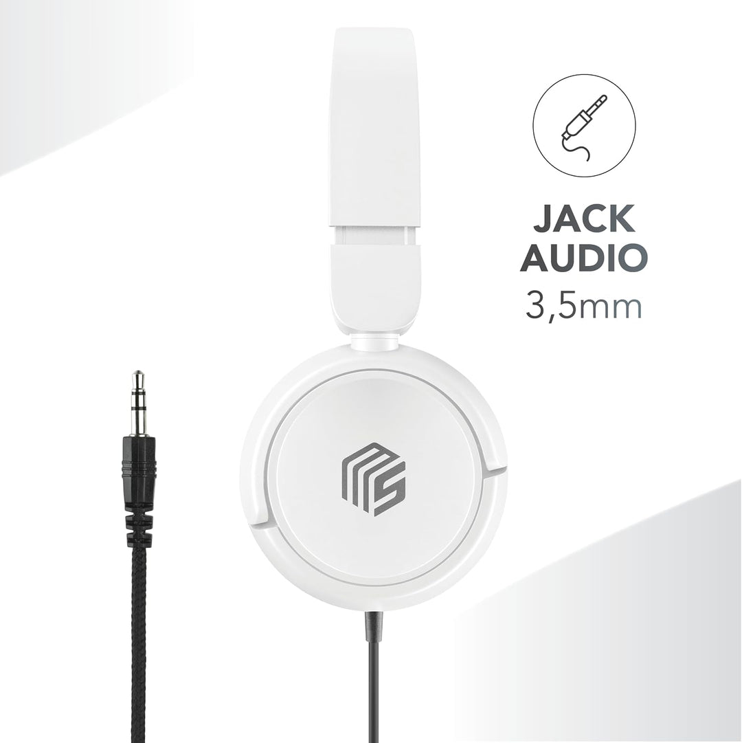 Music Sound | Bügelkopfhörer mit Kabel Over Ear Basic | On-Ear-Kopfhörer Faltbarer Kopfbügel mit 1,2