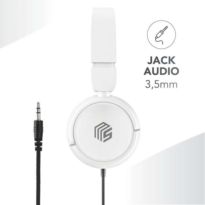 Music Sound | Bügelkopfhörer mit Kabel Over Ear Basic | On-Ear-Kopfhörer Faltbarer Kopfbügel mit 1,2