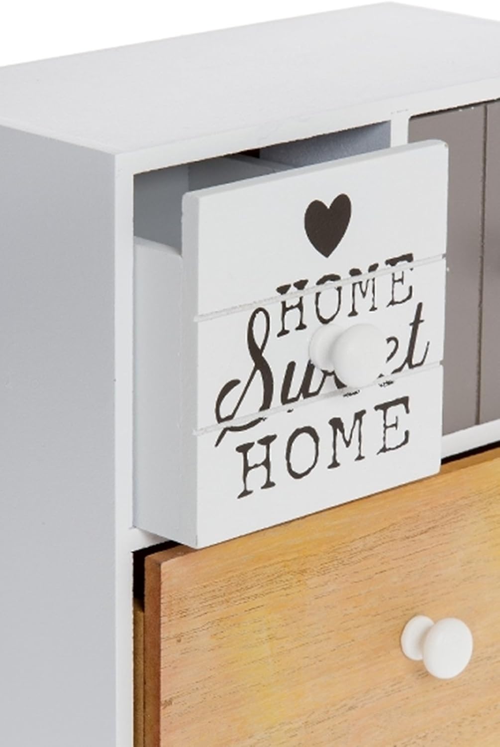 elbmöbel Schmuckkommode Shabby Home Sweet Home Schubladen Mini-Kommode (22x20x12), 22x20x12