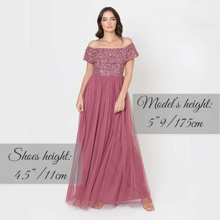 Maya Deluxe Damen Bridesmaid Dress Desert Rose 36, Desert Rose 36