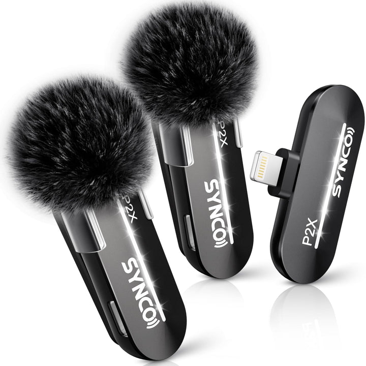 SYNCO Lavalier Mikrofon Wireless für iPhone, P2XL Mini Mikrofone Lightning für Tiktok, YouTube, Stre
