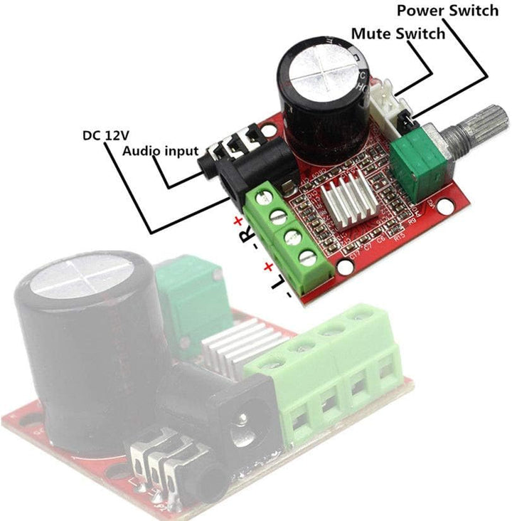 5pcs PAM8610 12V Mini Hi-Fi Audio Stereo Amplifier 2X10W Dual Channel D Class