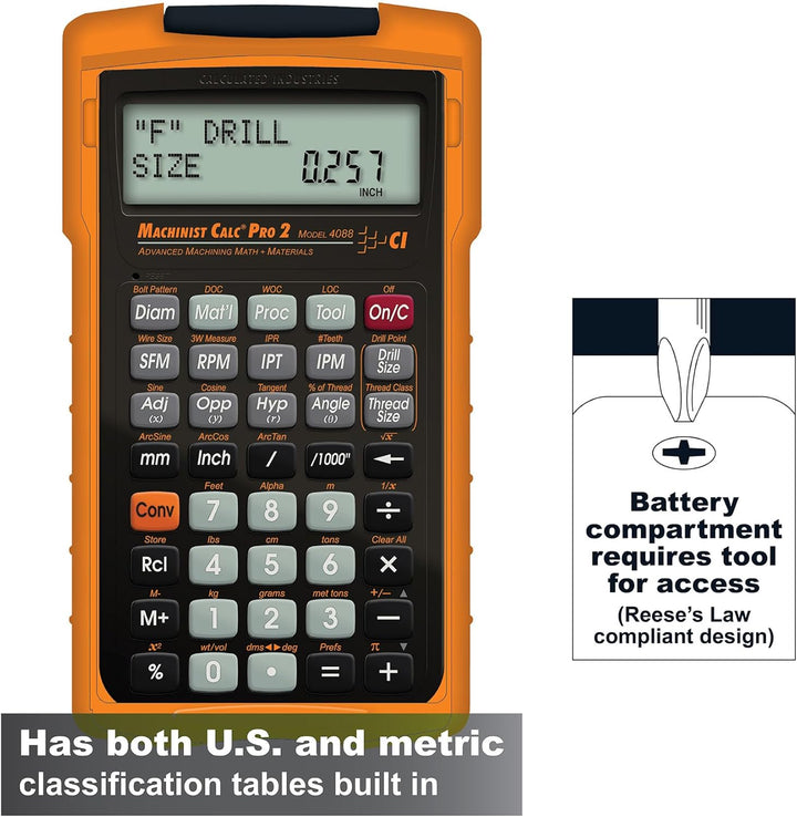 Machinist Calc Pro 2 Taschenrechner, Taschenrechner