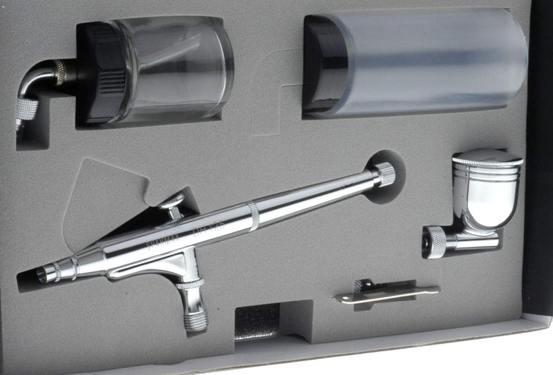 SPARMAX SPA63642 DH125 Airbrush mit doppelter Saugkraft, Sonstiges Material, chrom, 0,5 mm