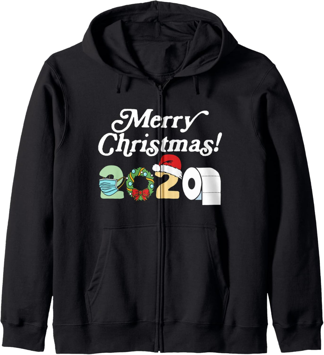 Funny Merry Christmas 2020! - Mask, Toilet Paper & Santa Hat Kapuzenjacke