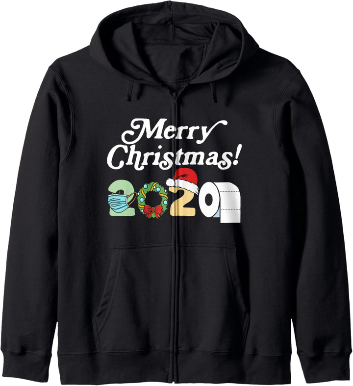 Funny Merry Christmas 2020! - Mask, Toilet Paper & Santa Hat Kapuzenjacke