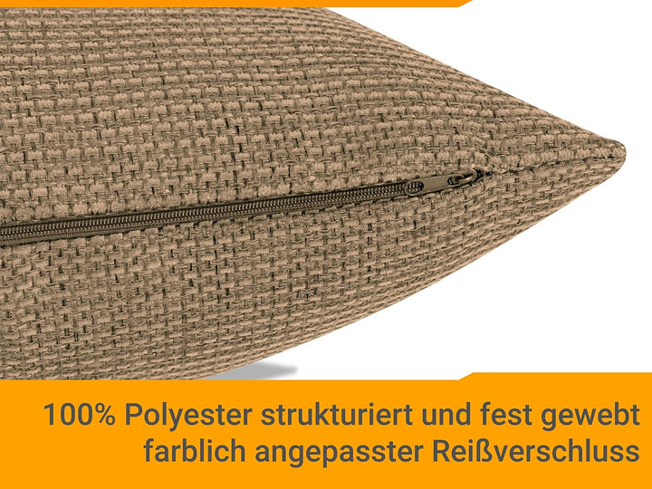Kissenhülle mit Struktur-Muster - Polsteroptik 617.767, 1 Stück - Kissenhülle 60 x 60 cm, Nougat mel