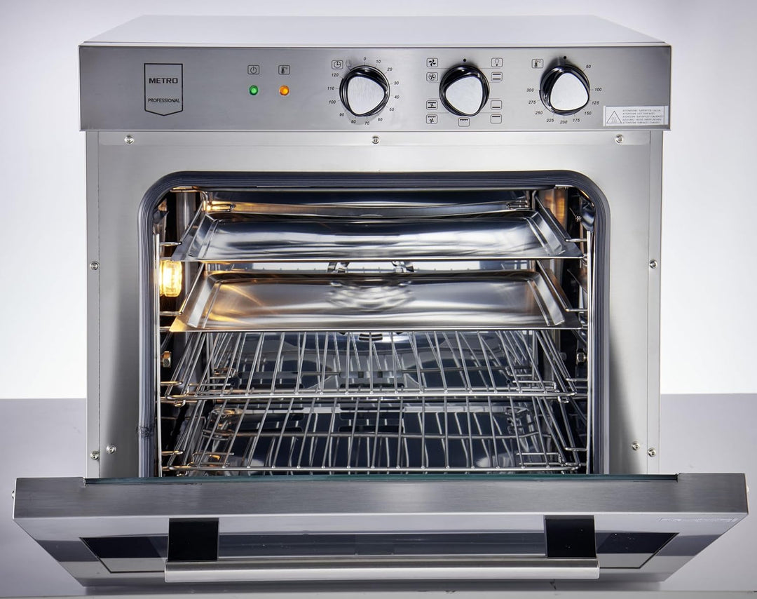 METRO Professional Umluft-Backofen GCO2001, Edelstahl, 59 x 70,5 x 59 cm, 2800 W, 4 Gararten, 2 x Ba