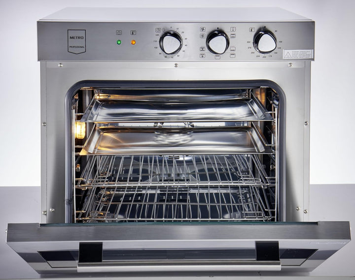 METRO Professional Umluft-Backofen GCO2001, Edelstahl, 59 x 70,5 x 59 cm, 2800 W, 4 Gararten, 2 x Ba