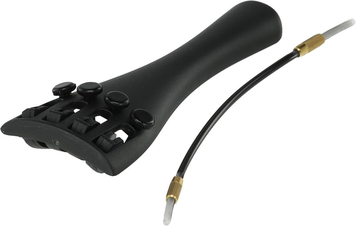 Wittner Violin Saitenhalter 1/2 Hi-Tech Kunststoff mit 4 Feinstimmern, ultraleicht, Schwarz