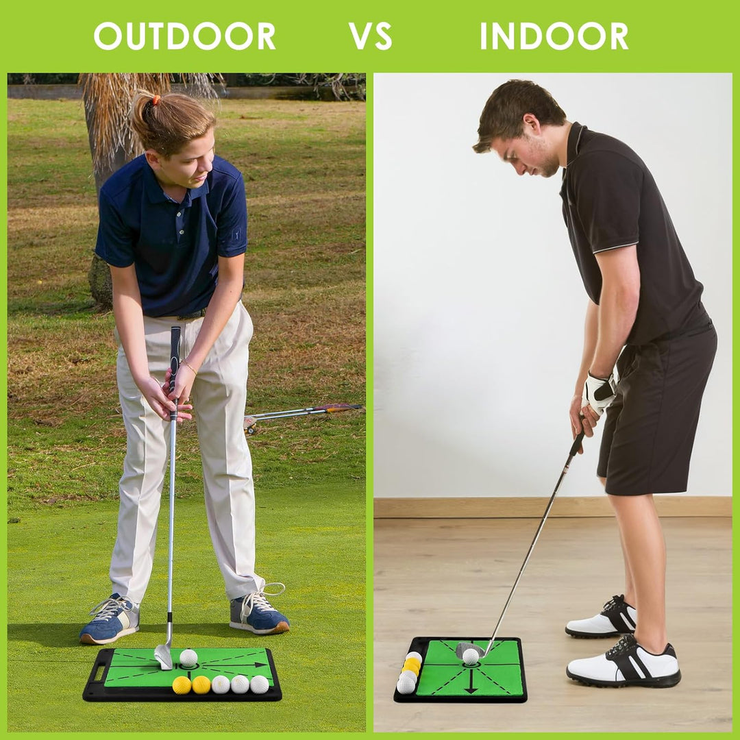 BROTOU Abschlagmatte, Premium Dual-Turf Schwungtrainer Trainingsmatte zur Schwungerkennung, Feedback