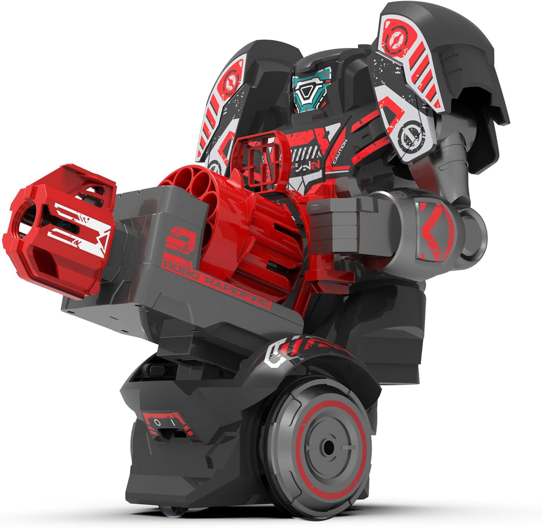YCOO Robo Rapidfire, Roboter mit LED-Lichtern im Gesicht und Soundeffekten, 2 Spielformen, zielgeric
