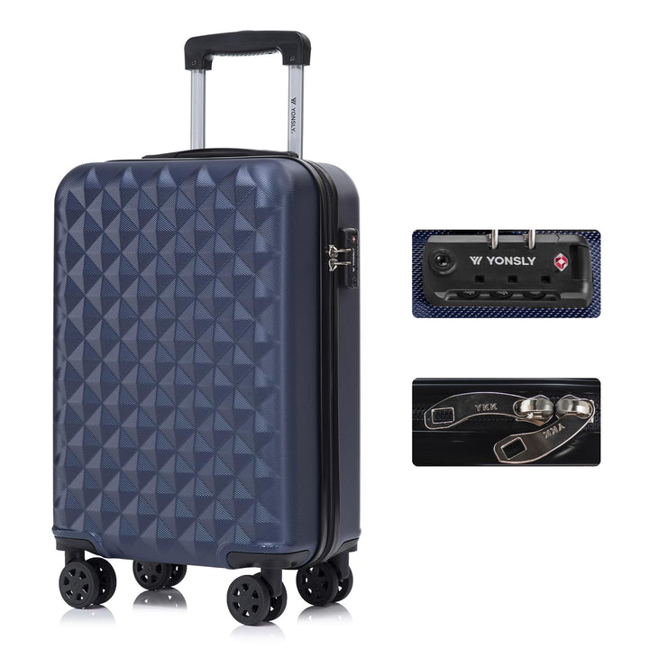 Premium Reisekoffer TSA-Schloss,YKK-Reissverschluss Hartschalen-Koffer Trolley Kabinenkoffer Rollkof