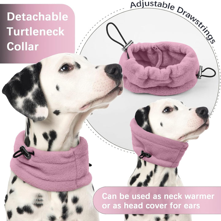 Hundemantel Fleece, Hundejacke mit Beinen Rollkragenpullover Hundejacke Mantel Winter Hundebekleidun