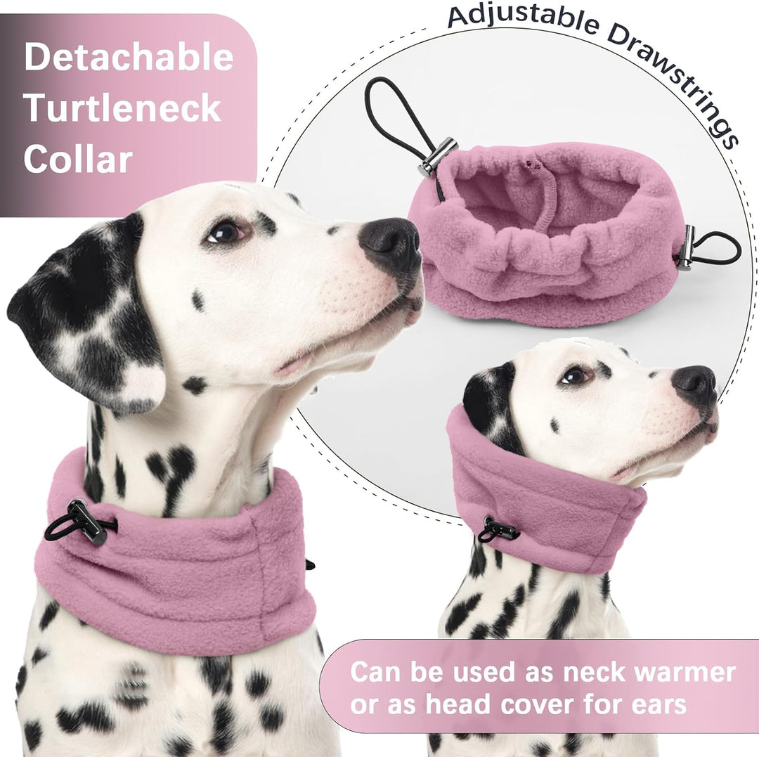 Hundepullover Fleece, Winterkleidung für Kleine Hund Hunde-Einteiler Sweatshirt Warm Abnehmbar Hals