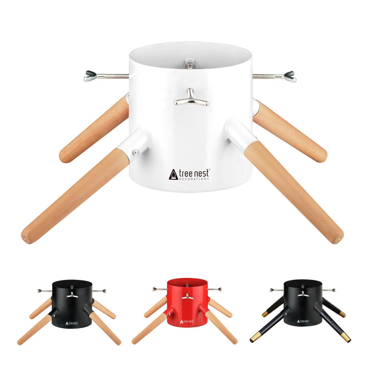 Tree Nest Weihnachtsbaumständer aus Metall für echte Bäume, passt bis zu 3m, kein Weihnachtsbaumkrag