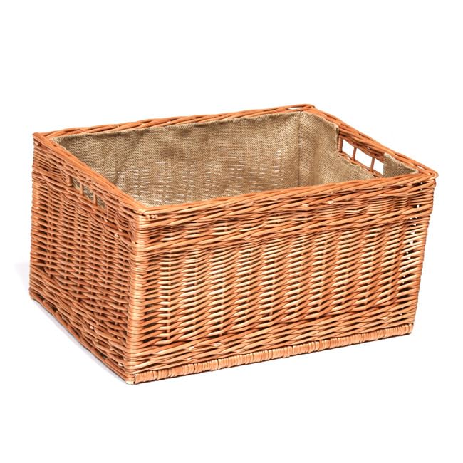 e-wicker24 Alles aus Weide Kaminkorb aus Naturweide, Aufbewahrungskorb, Korbgeflecht, Holzkorb (Natu