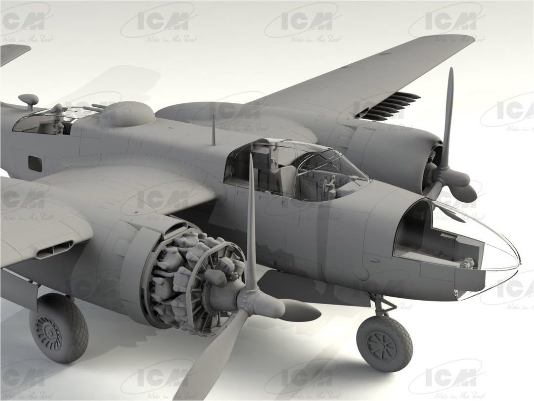 ICM ICM48284 1:48-B-26-50 Invader, Korean War American Bomber, grau, Mittel