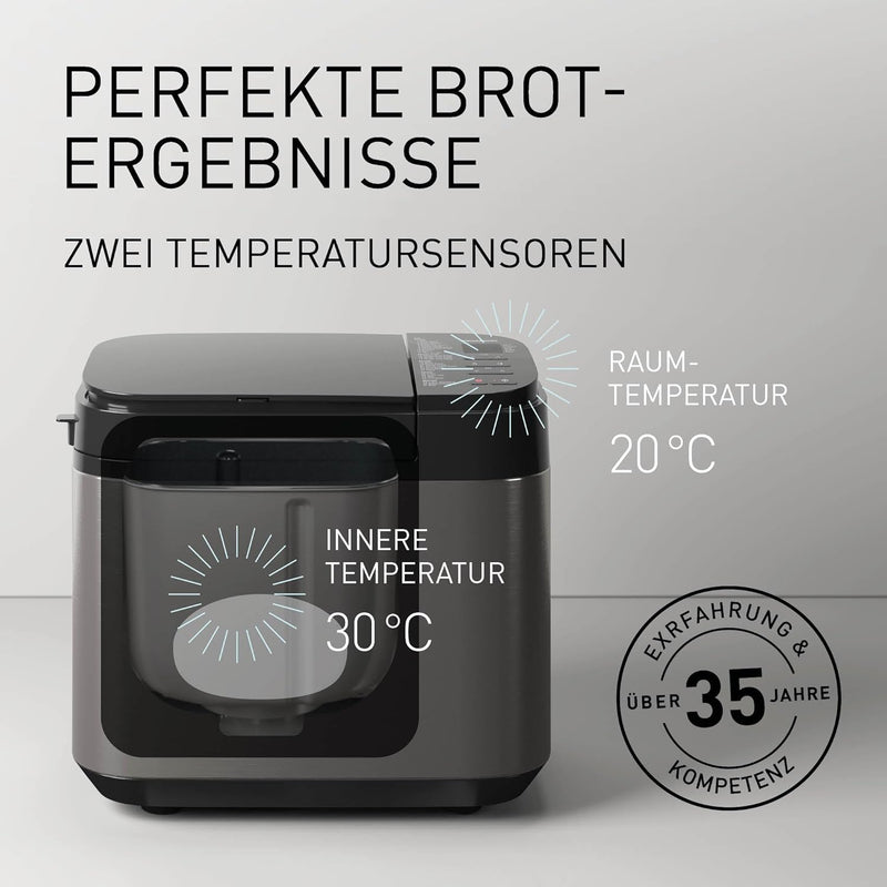 Panasonic SD-YR2540 Premium Grau Vollautomatischer Brotbackautomat, horizontales Design und Hefespen