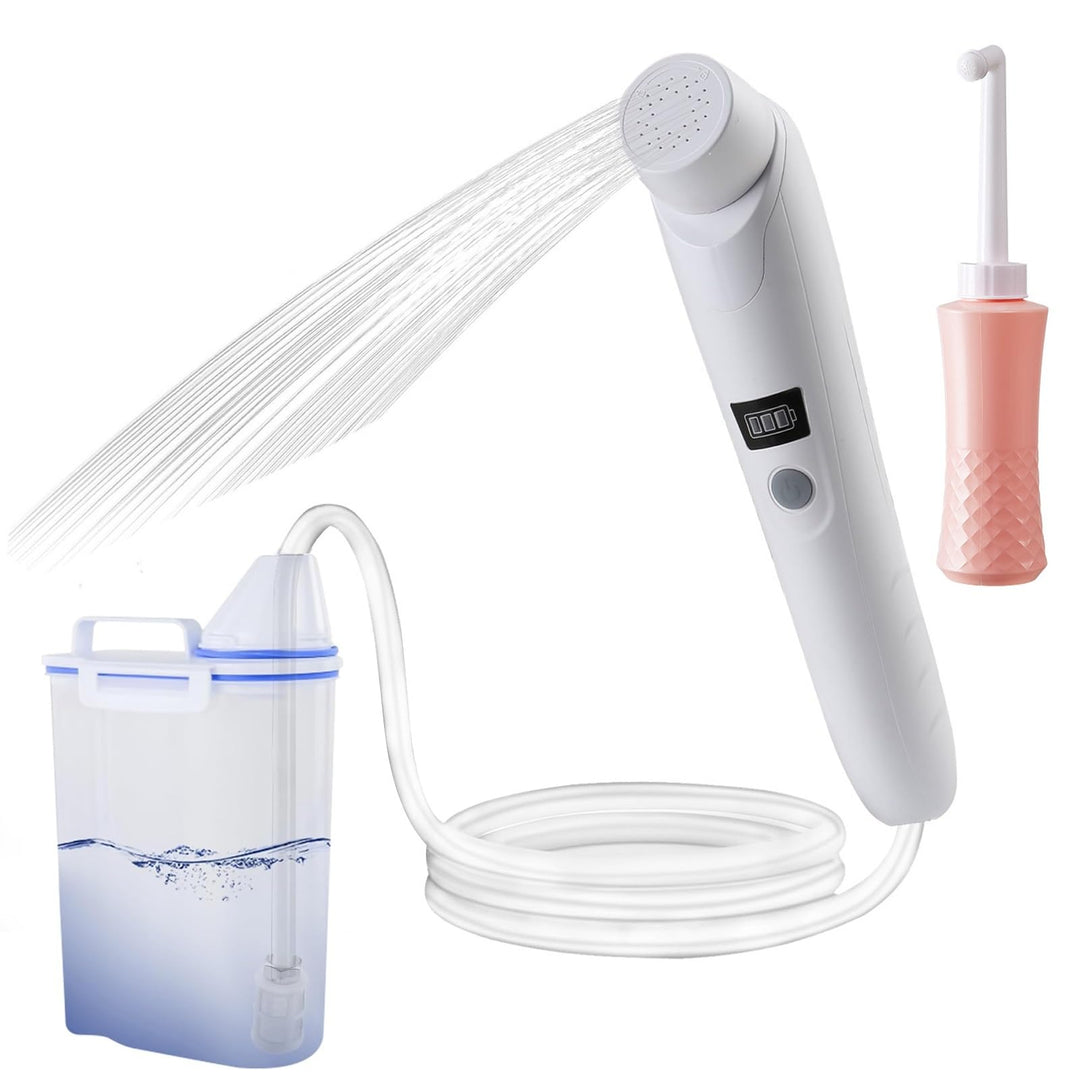 Tragbar Bidet Po Dusche, 2.5L Portable Elektrisch Bidet, Reise Bidet Handbrause für Damen Mann Kinde