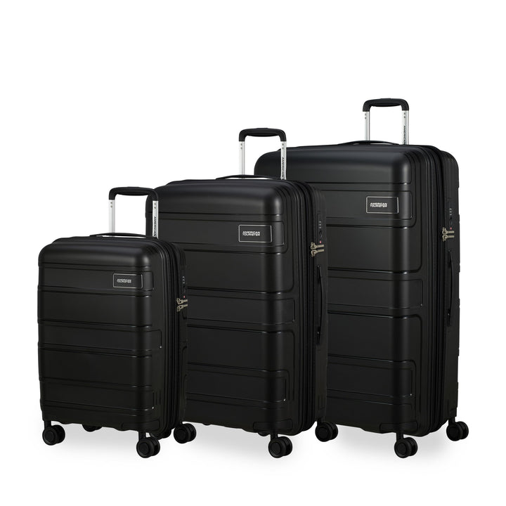 American Tourister Skymax - Kofferset 3-teilig, Schwarz (Bass Black) Black (Bass Black), Black (Bass