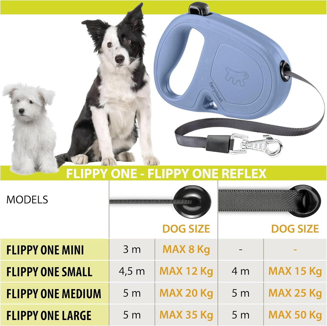Ferplast Guinzaglio per Cani Allungabile FLIPPY ONE, Guinzaglio per Cani Taglia Grande fino a 50 Kg.